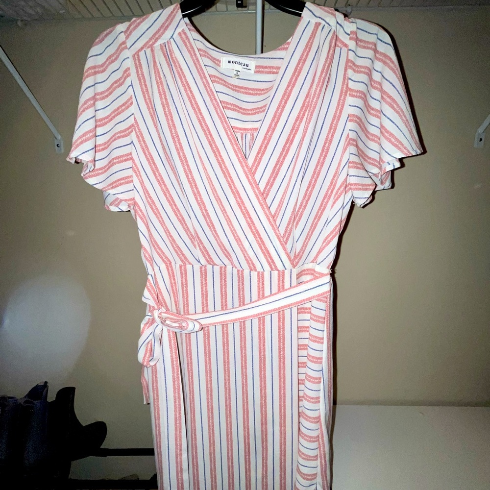 Monteau wrap front dress